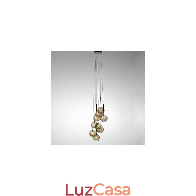 Luminária pendente de metal estilo country mini com pintura