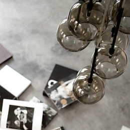 Luminária pendente de metal estilo country mini com pintura