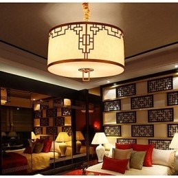 Iluminação suspensa estilo chinês simplicidade moderna