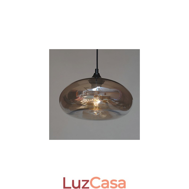 Pendente Característico Moderno 1 Luz Com Sombra Transparente