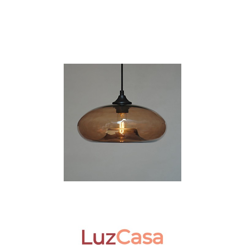 Pendente Característico Moderno 1 Luz Com Sombra Transparente