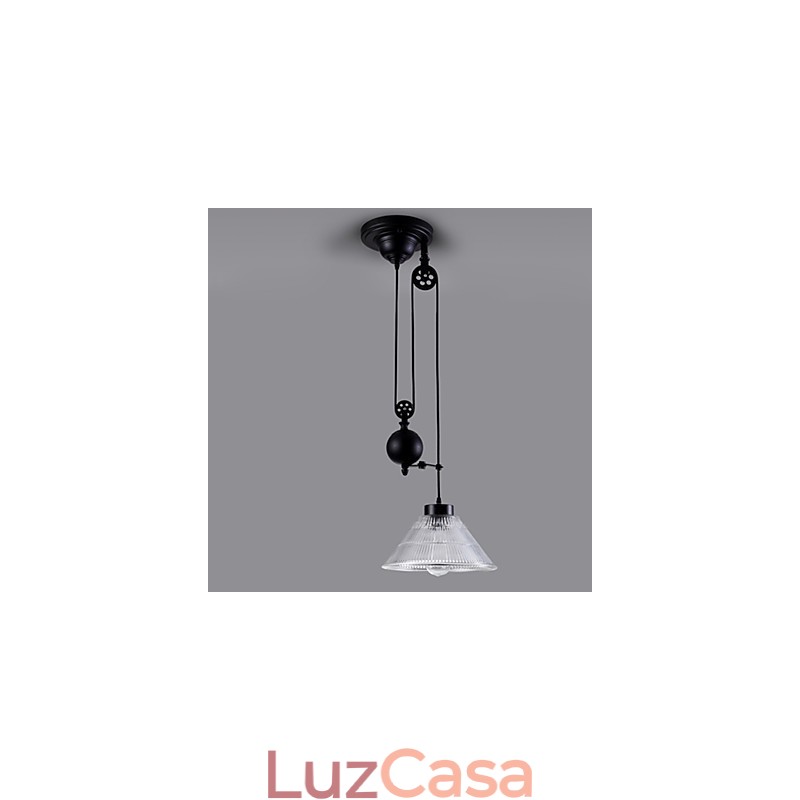 Luminária pendente vintage 1 luminária ilha luminária foyer pendentes metal + galss