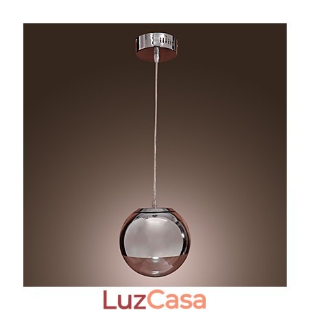 Luminária pendente moderna contemporânea estilo globo mini cromado de metal Luminária pendente moderna contemporânea estilo globo mini cromado de metal