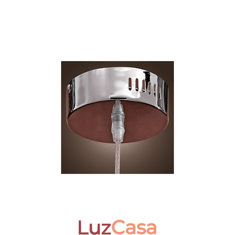 Luminária pendente moderna contemporânea estilo globo mini cromado de metal