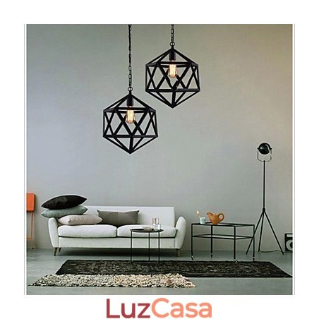 Lâmpada industrial retrô droplight hexaedro artístico originalidade ferro forjado pingente luz Lâmpada industrial retrô droplight hexaedro artístico originalidade ferro forjado pingente luz