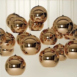 Criativo Simples Vidro Nórdico Retro Galvanoplastia Bola Pendente Lâmpada Luz