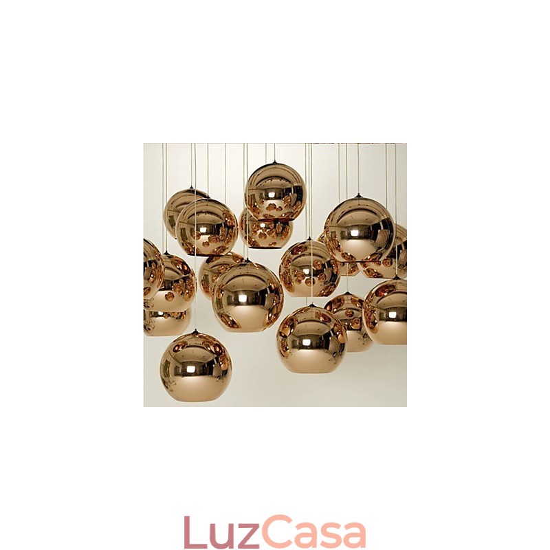 Criativo Simples Vidro Nórdico Retro Galvanoplastia Bola Pendente Lâmpada Luz