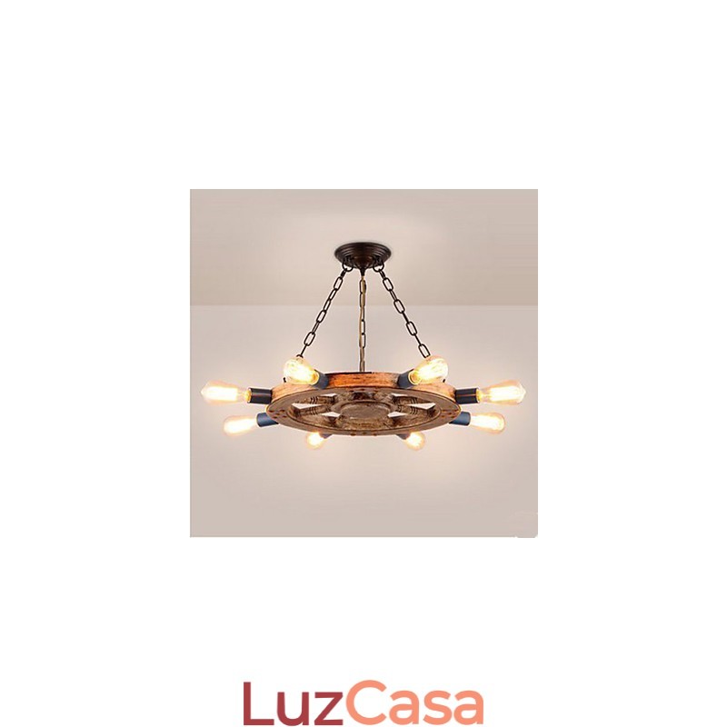 Lustre nostálgico de resina de ferro