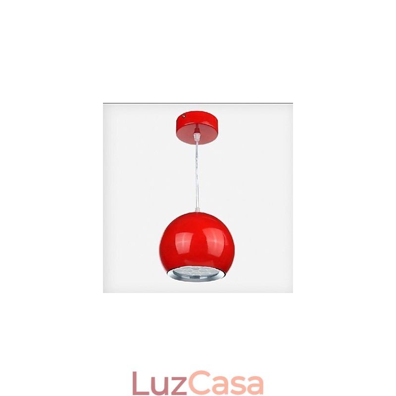 Luminária pendente de metal com pintura de globo contemporânea moderna