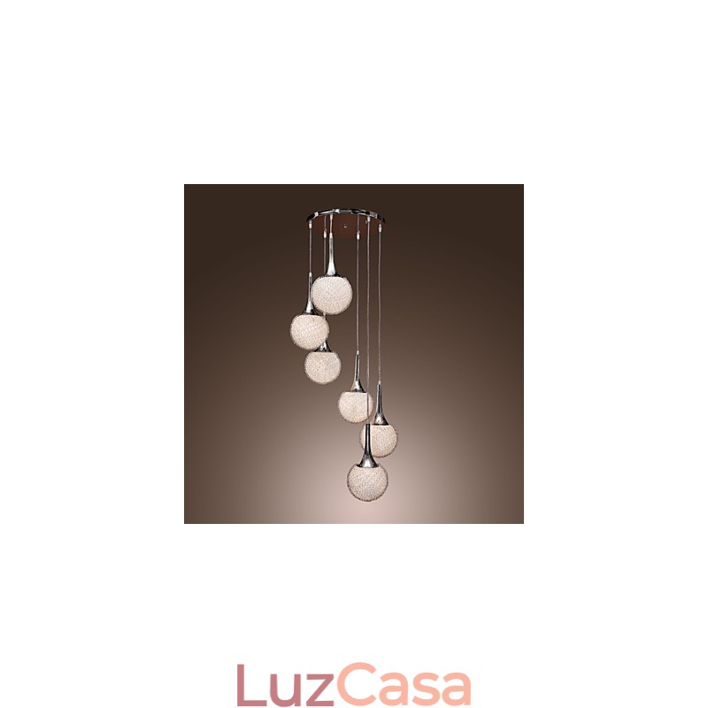 Globo moderno contemporâneo metal galvanizado montagem embutida