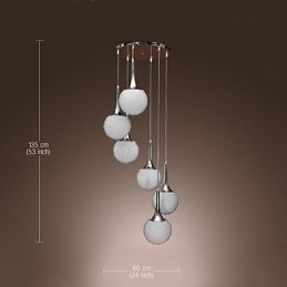 Globo moderno contemporâneo metal galvanizado montagem embutida