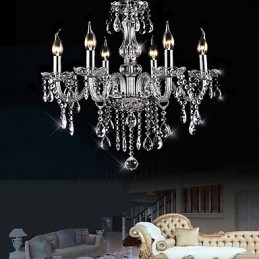 Lustre de cristal galvanizado vintage clássico tradicional