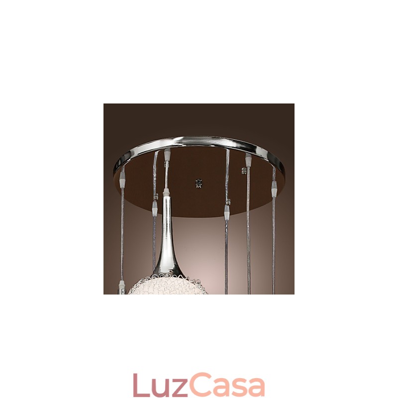 Globo moderno contemporâneo metal galvanizado montagem embutida