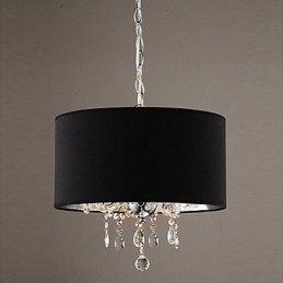 Lustre moderno contemporâneo de cristal estilo mini cromado