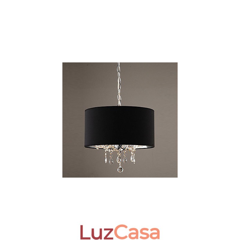 Lustre moderno contemporâneo de cristal estilo mini cromado