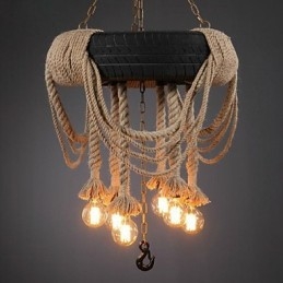 Luminária pendente de plástico com pintura vintage
