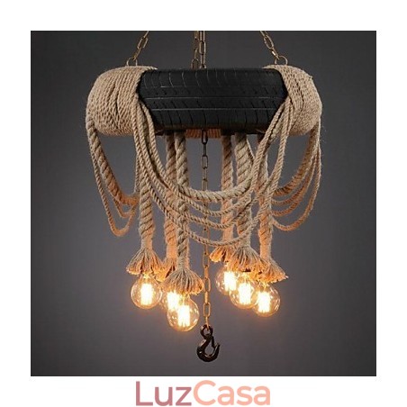 Luminária pendente de plástico com pintura vintage Luminária pendente de plástico com pintura vintage