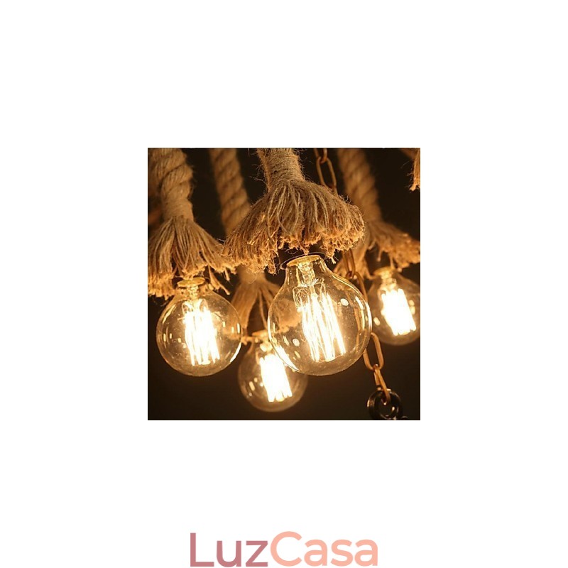 Luminária pendente de plástico com pintura vintage