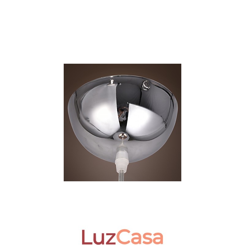 60 Moderno Contemporâneo Globo Metal Galvanizado Pendente Luz