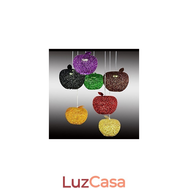 Lustre de alumínio trançado com sete lâmpadas de cabeça Apple