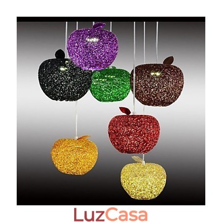 Lustre de alumínio trançado com sete lâmpadas de cabeça Apple Lustre de alumínio trançado com sete lâmpadas de cabeça Apple