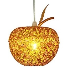 Lustre de alumínio trançado com sete lâmpadas de cabeça Apple