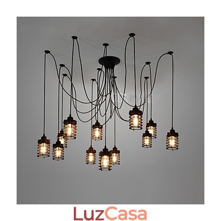 Vintage Edison Múltiplo Ajustável DIY Lâmpada de Teto Luz Pingente Iluminação Lustre Moderno Chique Industrial Jantar Vintage Edison Múltiplo Ajustável DIY Lâmpada de Teto Luz Pingente Iluminação Lustre Moderno Chique Industrial Jantar
