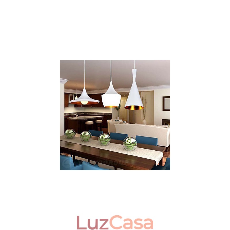 Mini Estilo Pintura Metal Pendente Luz