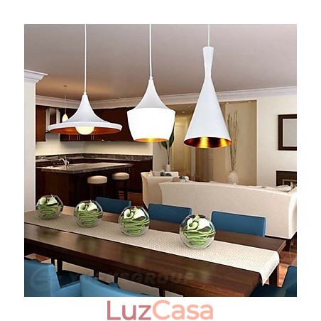 Mini Estilo Pintura Metal Pendente Luz