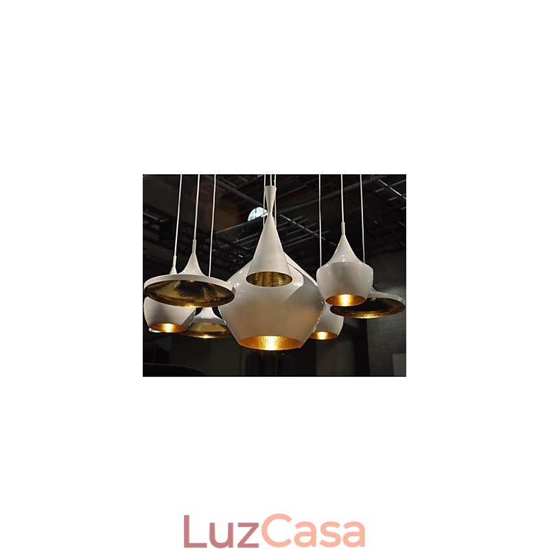 Mini Estilo Pintura Metal Pendente Luz