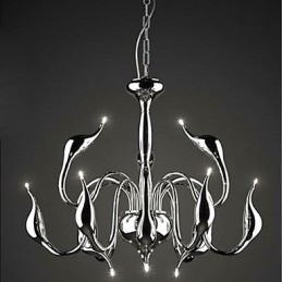 Lustre de metal galvanizado estilo vela contemporâneo moderno