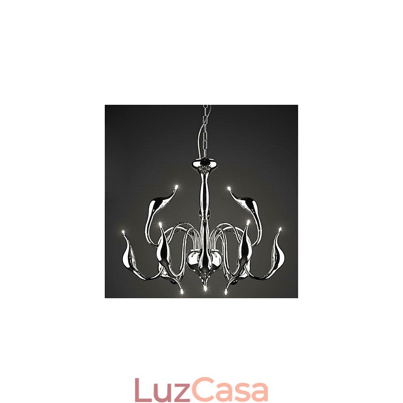 Lustre de metal galvanizado estilo vela contemporâneo moderno