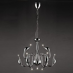 Lustre de metal galvanizado estilo vela contemporâneo moderno