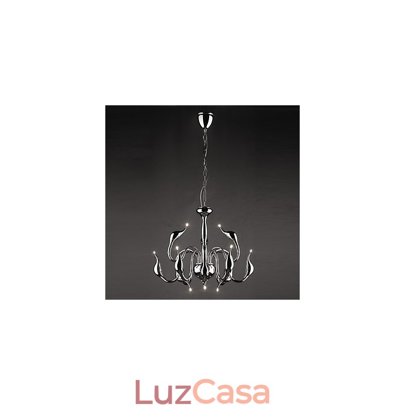 Lustre de metal galvanizado estilo vela contemporâneo moderno