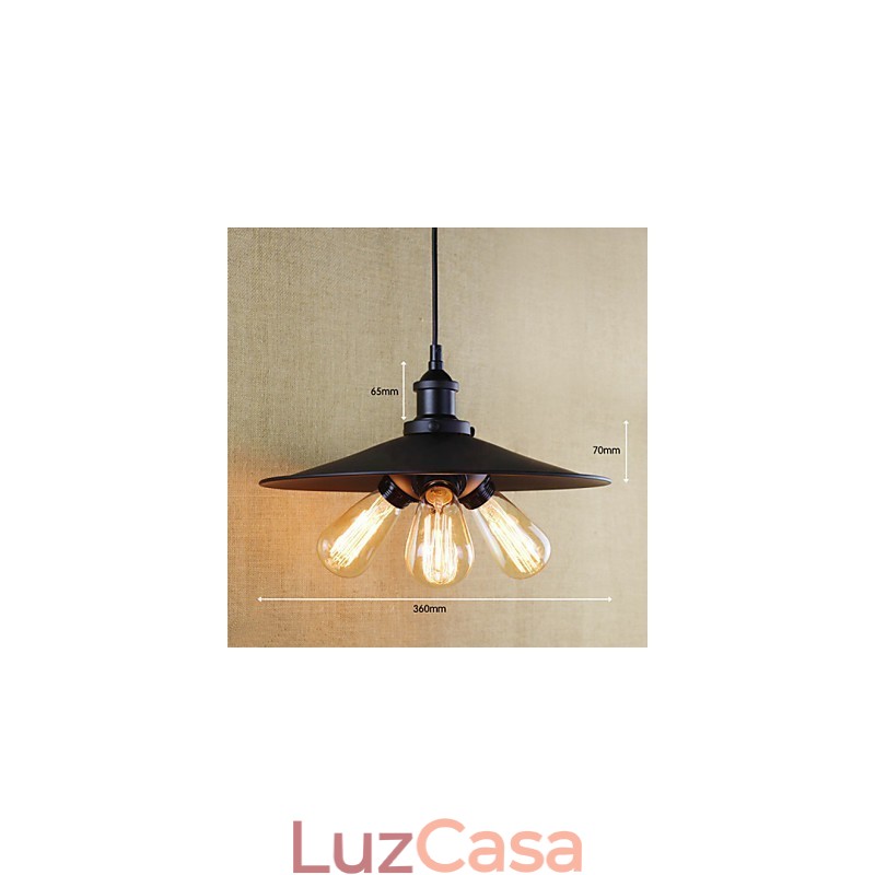 Luzes Pendentes Tradicionais Clássico Vintage Retro Country Garagem Metal
