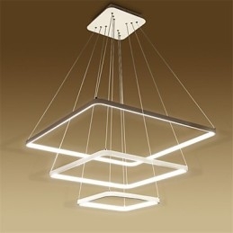 Luminária pendente de design moderno com três anéis