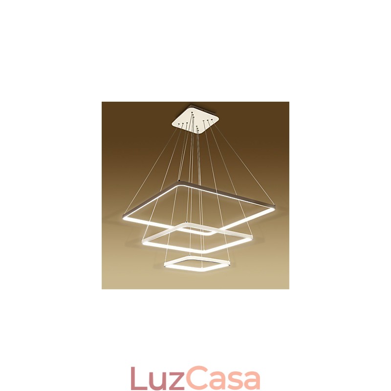 Luminária pendente de design moderno com três anéis