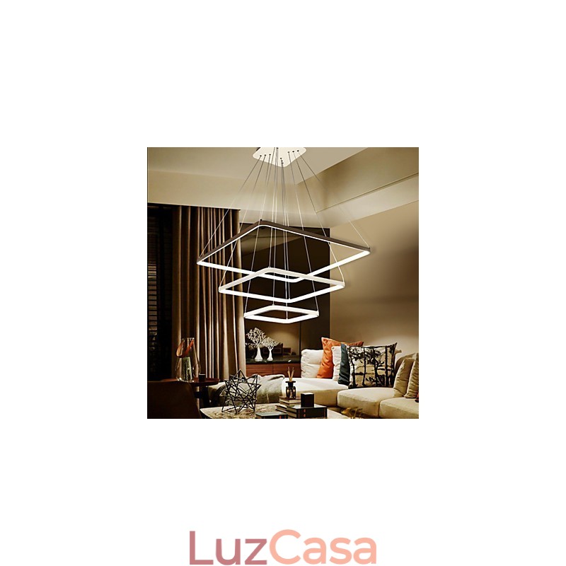 Luminária pendente de design moderno com três anéis