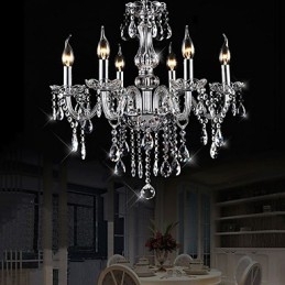 Lustre de cristal galvanizado vintage clássico tradicional