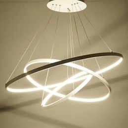 Luminária pendente de design moderno com três anéis