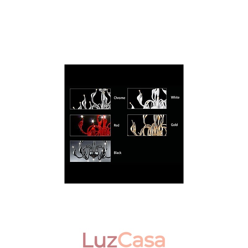 Lustre de metal galvanizado estilo vela contemporâneo moderno