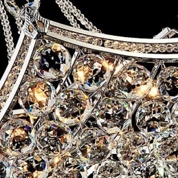 Luminária pendente moderna contemporânea de cristal galvanizado em metal