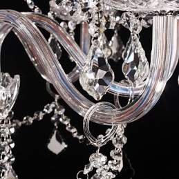 Lustre de Cristal Luxo Moderno Living 8 Luzes