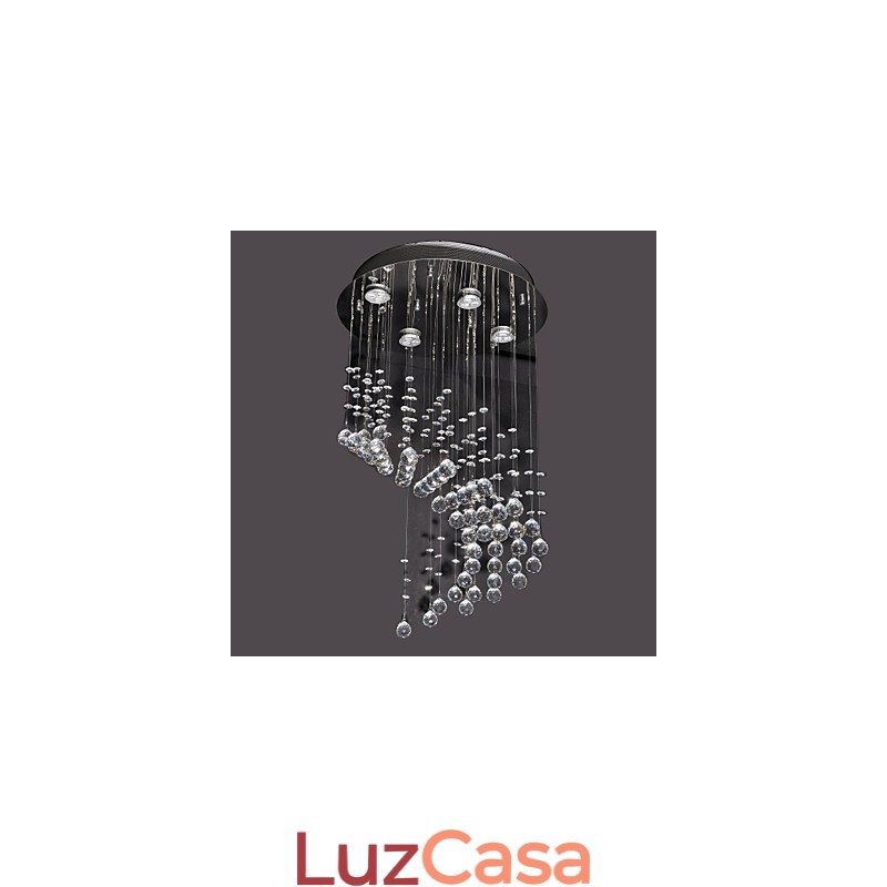 Moderno Contemporâneo Cristal Cromado Metal Montagem Embutida