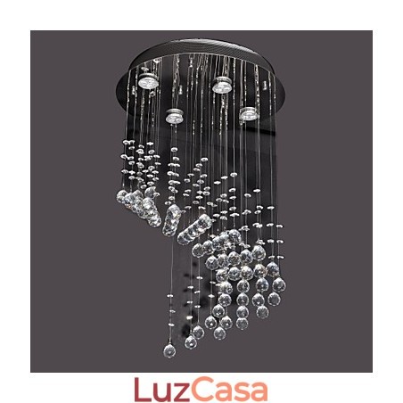 Moderno Contemporâneo Cristal Cromado Metal Montagem Embutida Moderno Contemporâneo Cristal Cromado Metal Montagem Embutida