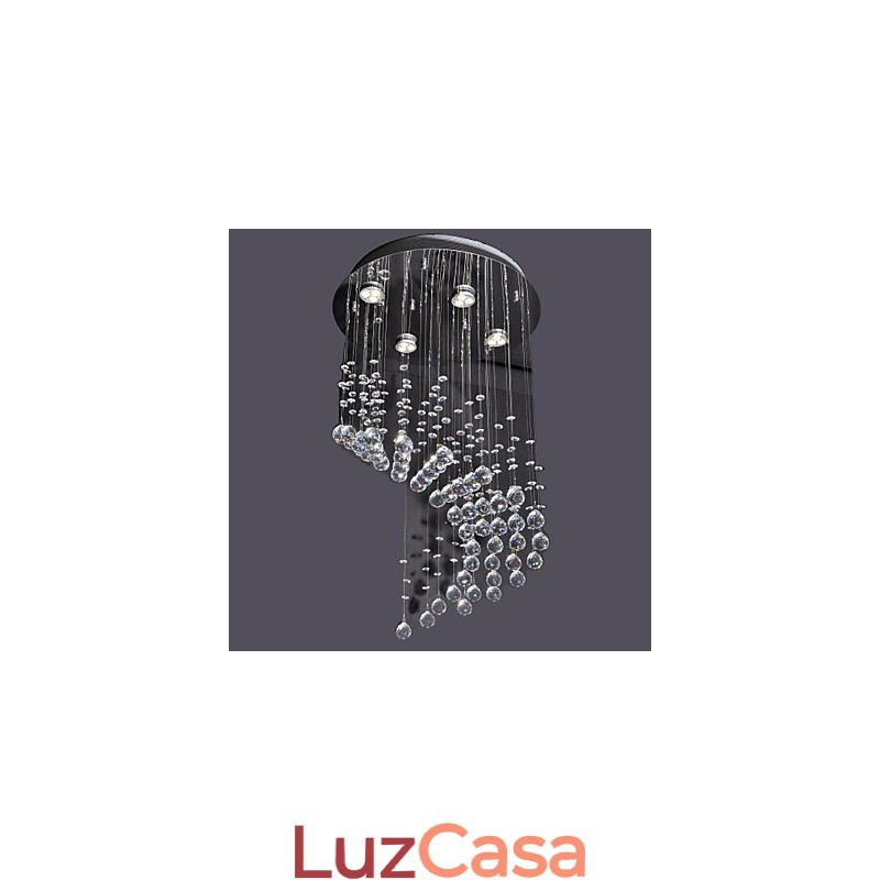 Moderno Contemporâneo Cristal Cromado Metal Montagem Embutida
