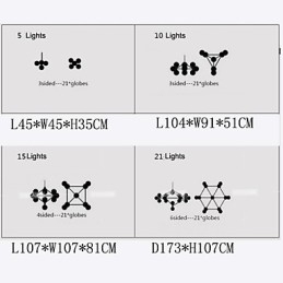 Lustre 5 Luzes Bola De Vidro Luzes Retro Ao Ar Livre Garagem Metal
