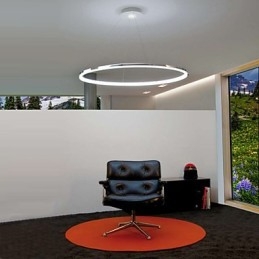 Luminária pendente design moderno living ring