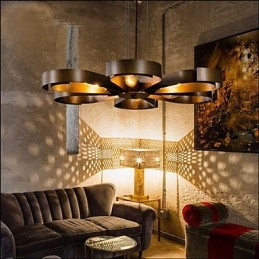 Luminária pendente estilo americano de ferro industrial estilo vento
