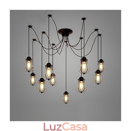 Vintage Edison Múltiplo Ajustável DIY Lâmpada de Teto Luz Pingente Iluminação Lustre Moderno Chique Industrial Jantar Vintage Edison Múltiplo Ajustável DIY Lâmpada de Teto Luz Pingente Iluminação Lustre Moderno Chique Industrial Jantar